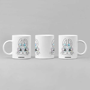 Girls Easter Bunny Coffee Mug Rabbit Face Tie Dye Glasses Happy Easter Day TS10 Print Your Wear