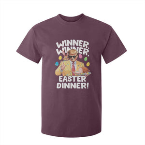 Easter Trump T Shirt For Kid Winner Winner Easter Dinner TS10 Maroon Print Your Wear