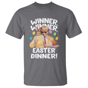 Easter Trump T Shirt Winner Winner Easter Dinner TS10 Charcoal Print Your Wear