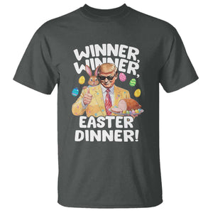 Easter Trump T Shirt Winner Winner Easter Dinner TS10 Dark Heather Print Your Wear