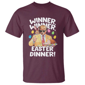 Easter Trump T Shirt Winner Winner Easter Dinner TS10 Maroon Print Your Wear