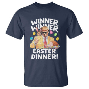 Easter Trump T Shirt Winner Winner Easter Dinner TS10 Navy Print Your Wear