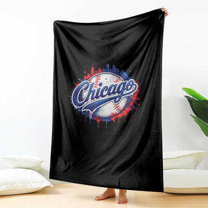 Chicago Pride Dripping Baseball Graphic Throw Blanket TS10 Print Your Wear
