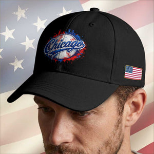 Chicago Pride Dripping Baseball Graphic Baseball Cap TS10 Print Your Wear