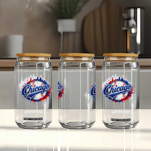 Chicago Pride Dripping Baseball Graphic Glass Can TS10 Print Your Wear