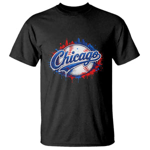 Chicago Pride Dripping Baseball Graphic T Shirt TS10 Black Print Your Wear