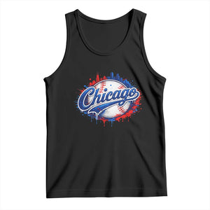 Chicago Pride Dripping Baseball Graphic Tank Top TS10 Black Print Your Wear
