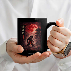 Samurai Bigfoot Coffee Mug Vintage Japanese Graphic Ukiyo-e Art Sasquatch Red Moon TS10 Print Your Wear
