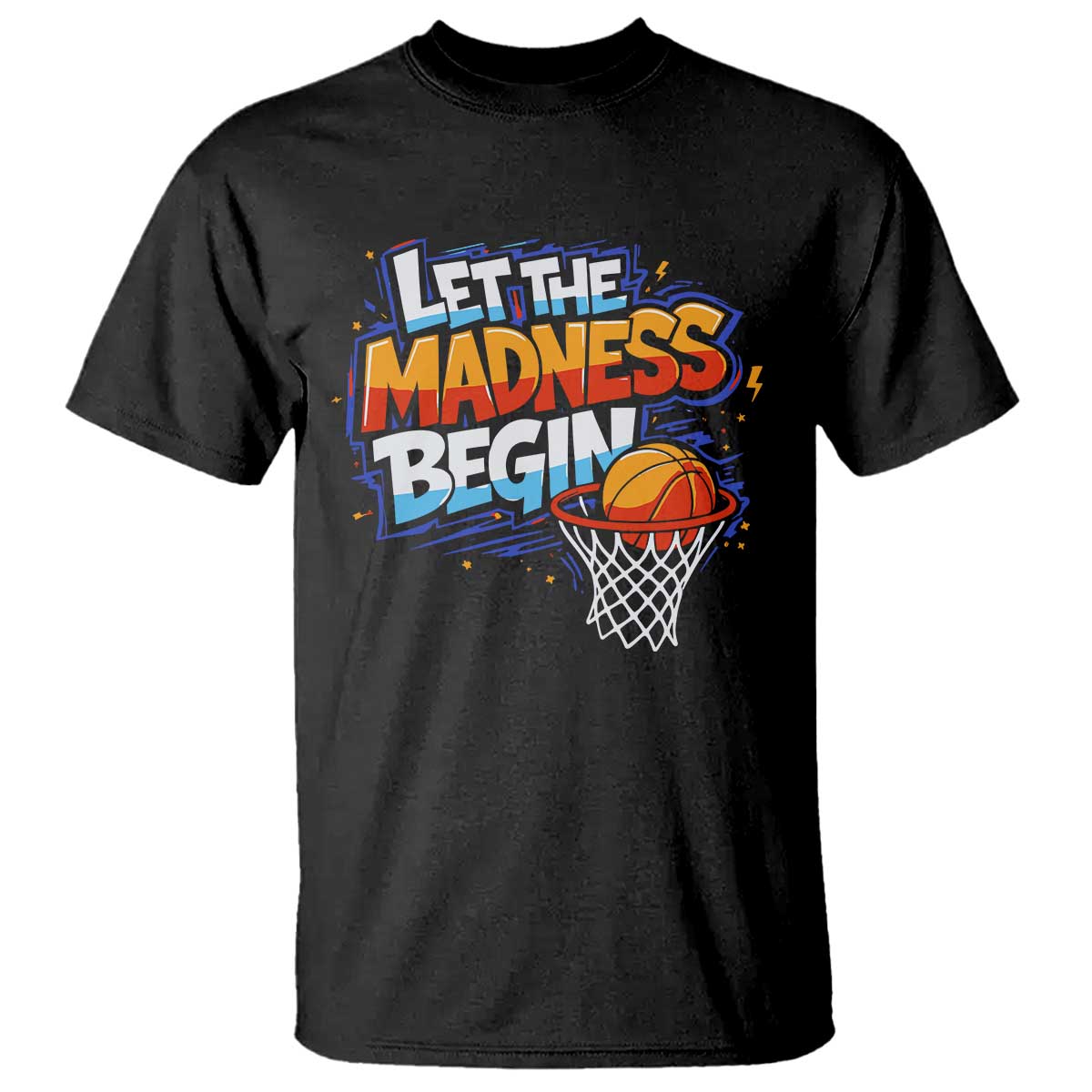 Basketball Bracket T Shirt Funny Let the Madness Begin Sporty Basketball Players Lovers TS10 Black Print Your Wear