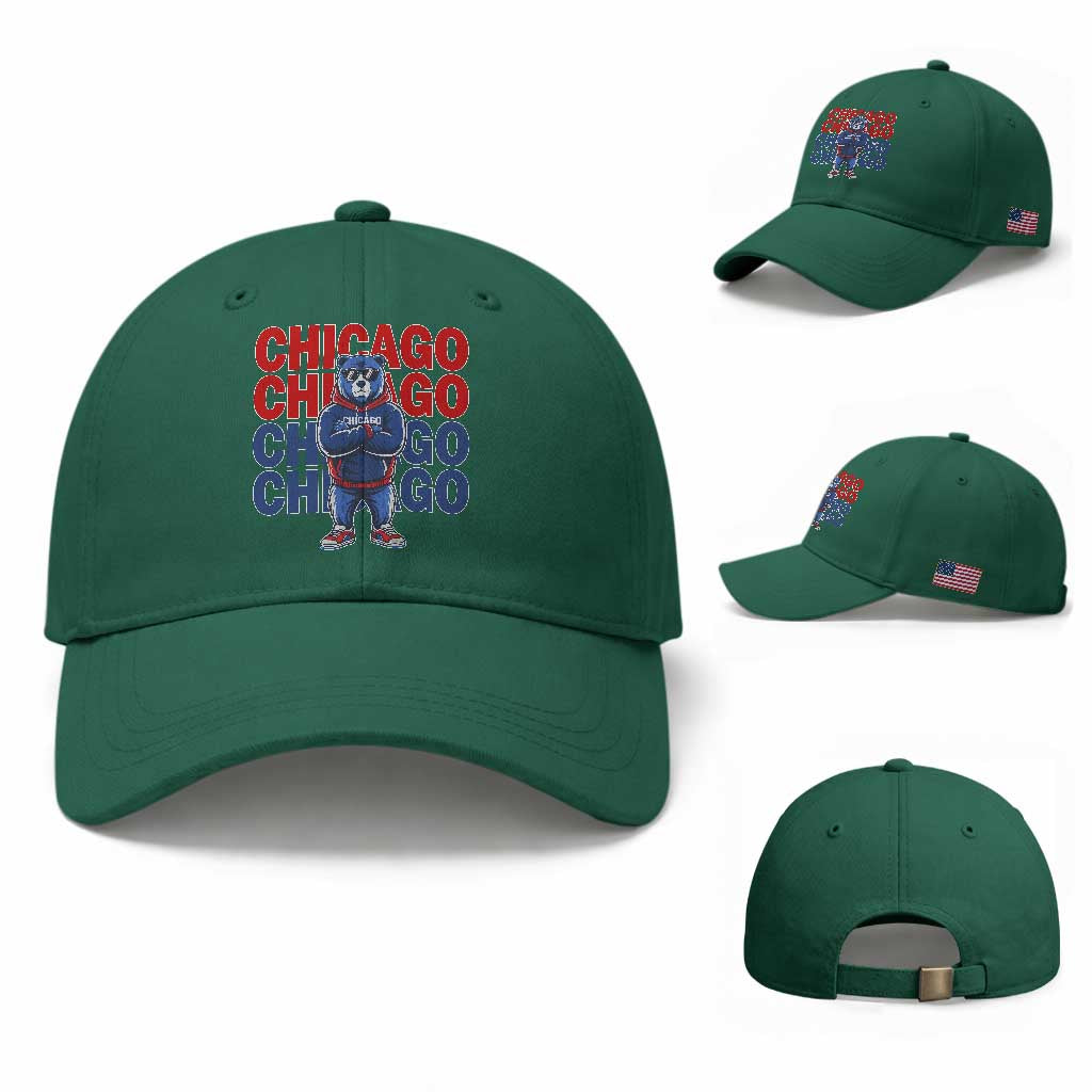 Vintage Chicago Pride Graphic Baseball Cap US State Sports Fan Baseball Lover TS10 Baseball Cap Universal Fit Irish Green Print Your Wear