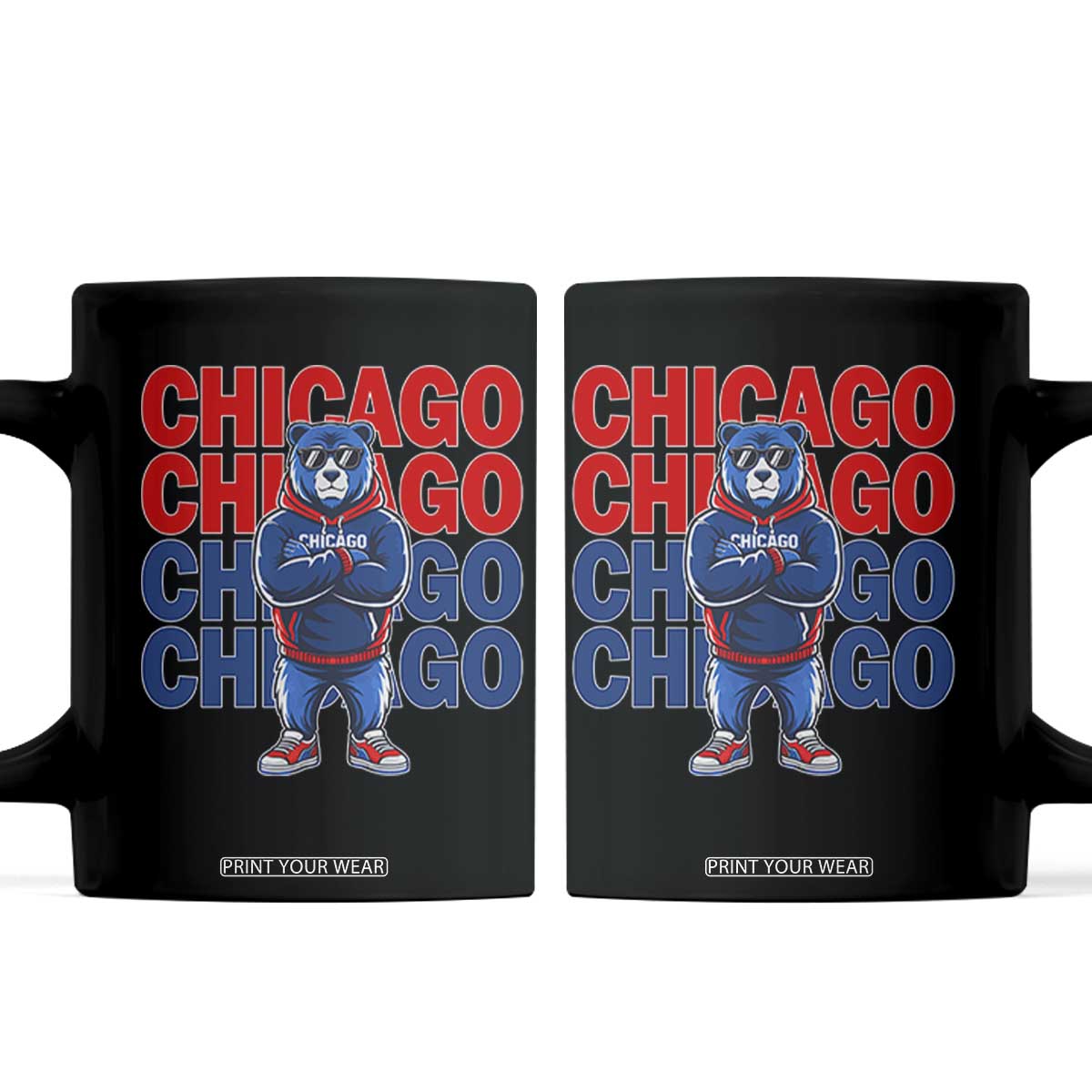 Vintage Chicago Pride Graphic Coffee Mug US State Sports Fan Baseball Lover TS10 Black Print Your Wear