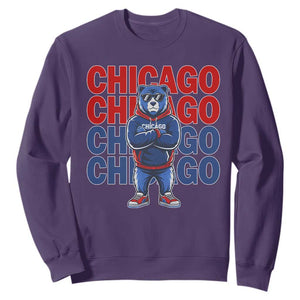 Vintage Chicago Pride Graphic Sweatshirt US State Sports Fan Baseball Lover TS10 Purple Print Your Wear