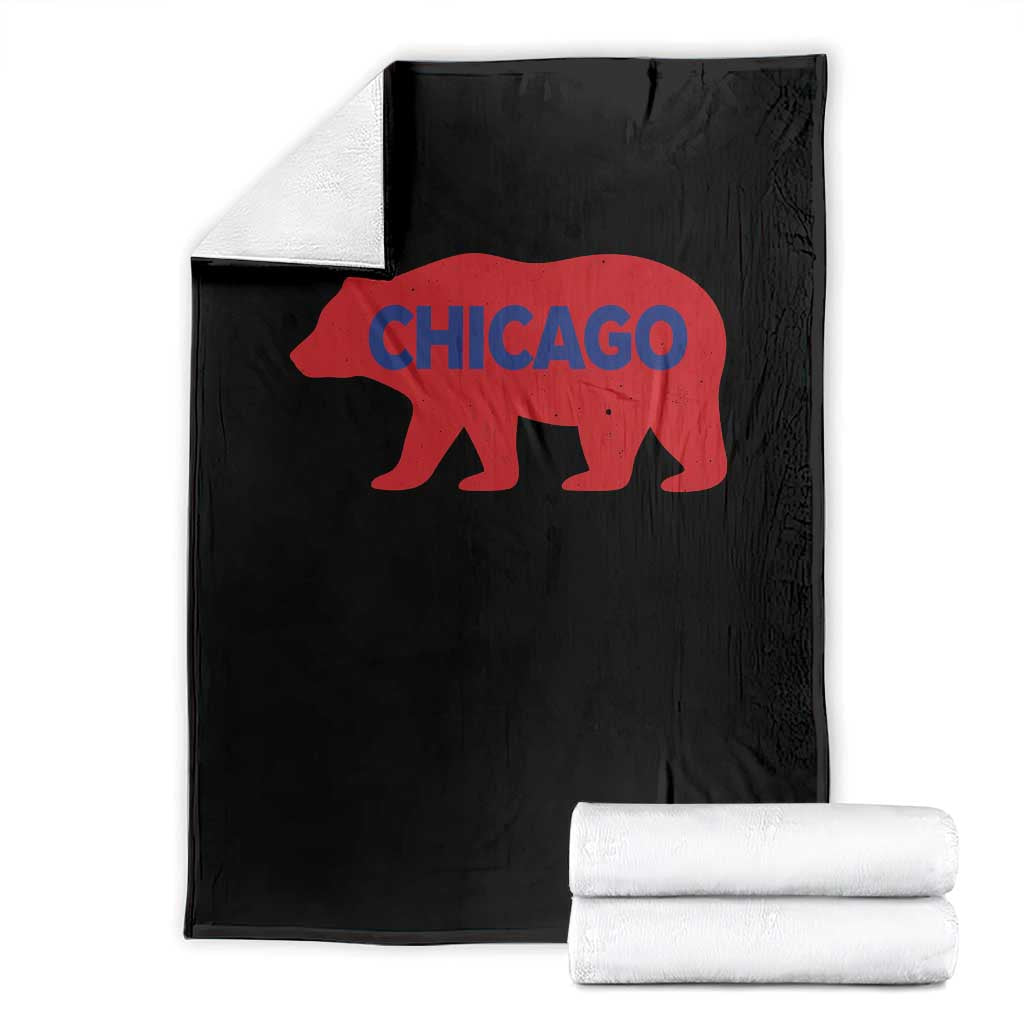 Chicago Baseball Throw Blanket Vintage Distressed Illinois City Pride Baseball Lover TS10 Black Print Your Wear