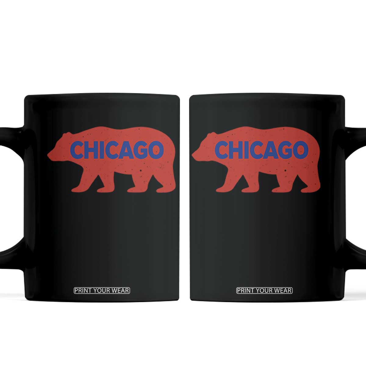 Chicago Baseball Coffee Mug Vintage Distressed Illinois City Pride Baseball Lover TS10 Black Print Your Wear