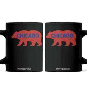Chicago Baseball Coffee Mug Vintage Distressed Illinois City Pride Baseball Lover TS10 Black Print Your Wear