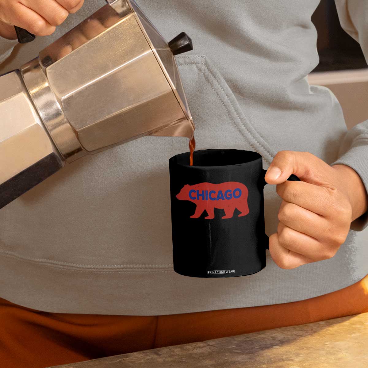 Chicago Baseball Coffee Mug Vintage Distressed Illinois City Pride Baseball Lover TS10 Print Your Wear