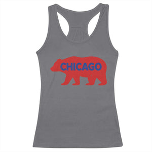 Chicago Baseball Racerback Tank Top Vintage Distressed Illinois City Pride Baseball Lover TS10 Charcoal Print Your Wear