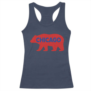 Chicago Baseball Racerback Tank Top Vintage Distressed Illinois City Pride Baseball Lover TS10 Navy Print Your Wear