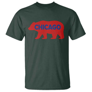 Chicago Baseball T Shirt Vintage Distressed Illinois City Pride Baseball Lover TS10 Dark Forest Green Print Your Wear