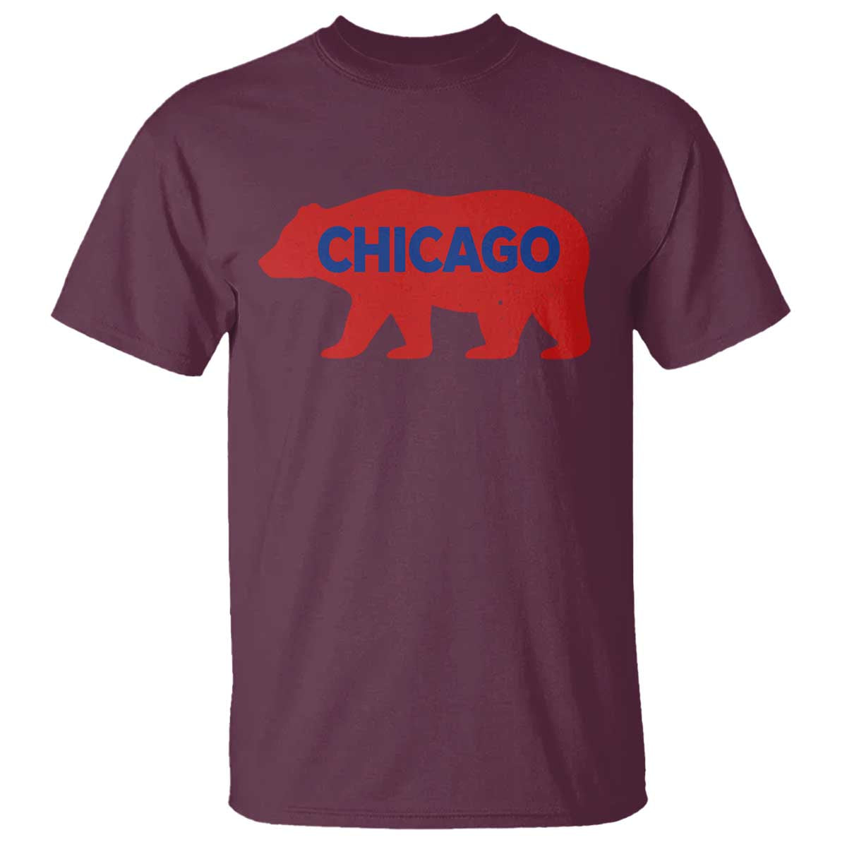 Chicago Baseball T Shirt Vintage Distressed Illinois City Pride Baseball Lover TS10 Maroon Print Your Wear