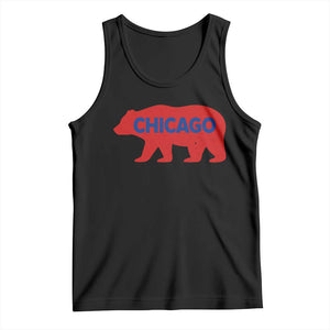 Chicago Baseball Tank Top Vintage Distressed Illinois City Pride Baseball Lover TS10 Black Print Your Wear