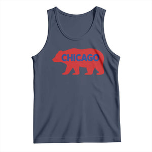 Chicago Baseball Tank Top Vintage Distressed Illinois City Pride Baseball Lover TS10 Navy Print Your Wear