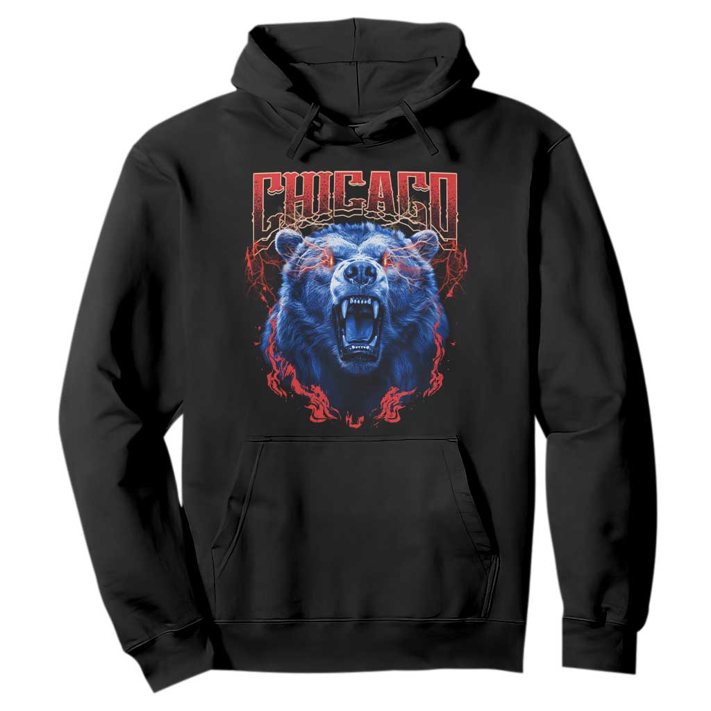 Retro Chicago Hoodie Vintage Cub Bootleg Graphic Baseball Fans TS10 Black Print Your Wear