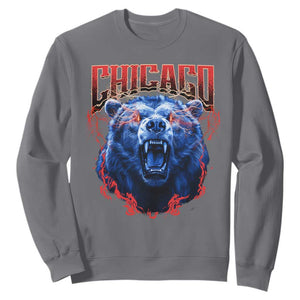 Retro Chicago Sweatshirt Vintage Cub Bootleg Graphic Baseball Fans TS10 Charcoal Print Your Wear