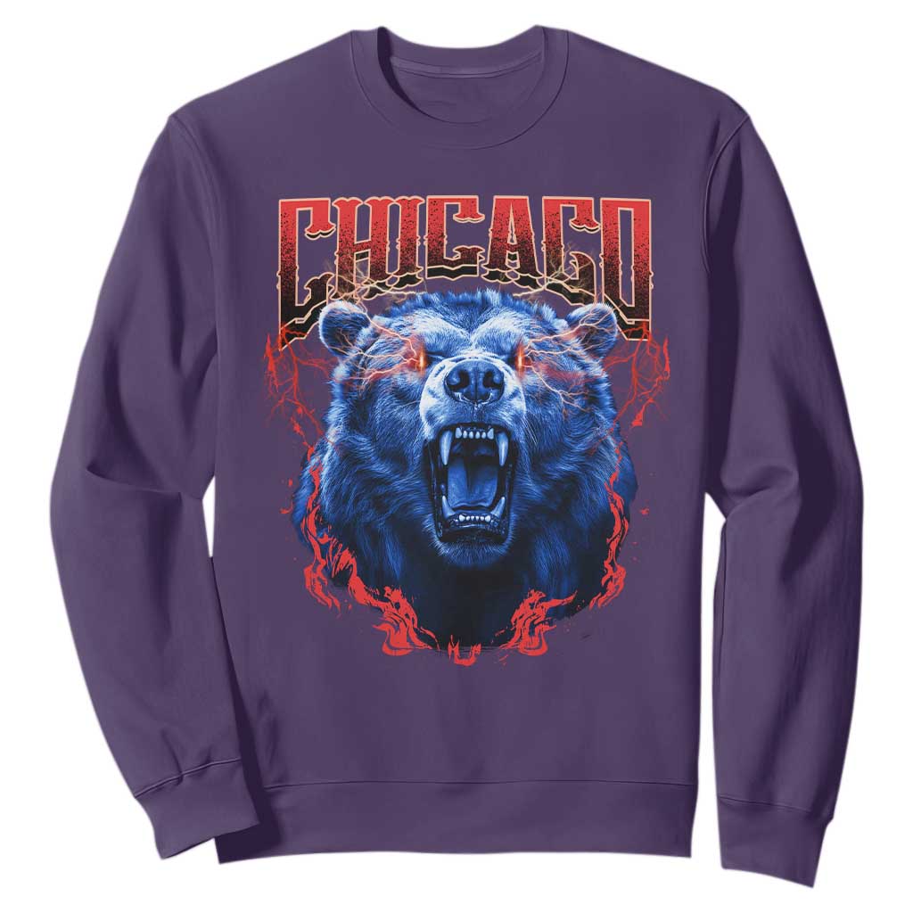 Retro Chicago Sweatshirt Vintage Cub Bootleg Graphic Baseball Fans TS10 Purple Print Your Wear
