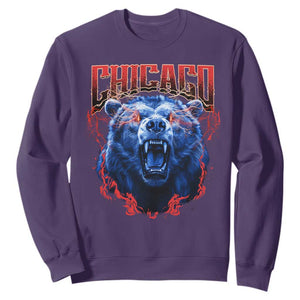 Retro Chicago Sweatshirt Vintage Cub Bootleg Graphic Baseball Fans TS10 Purple Print Your Wear