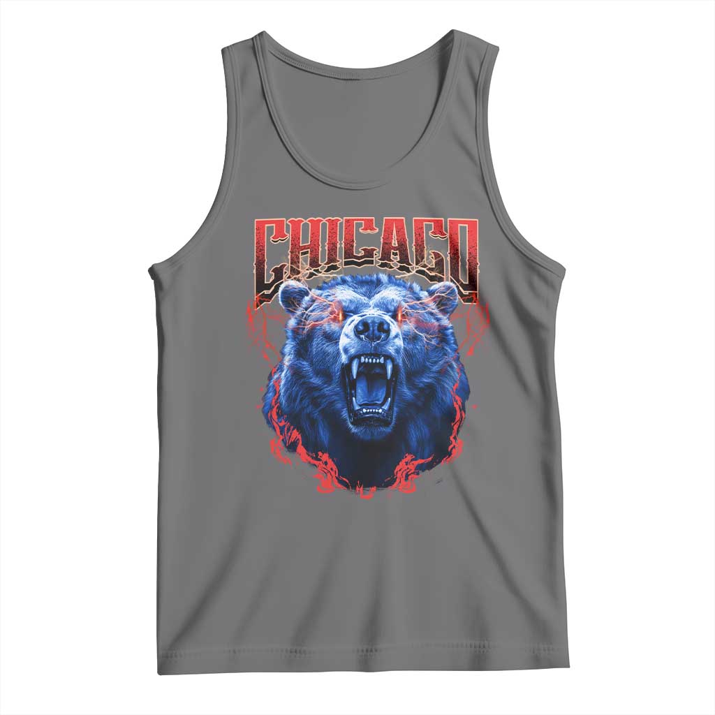 Retro Chicago Tank Top Vintage Cub Bootleg Graphic Baseball Fans TS10 Black Heather Print Your Wear