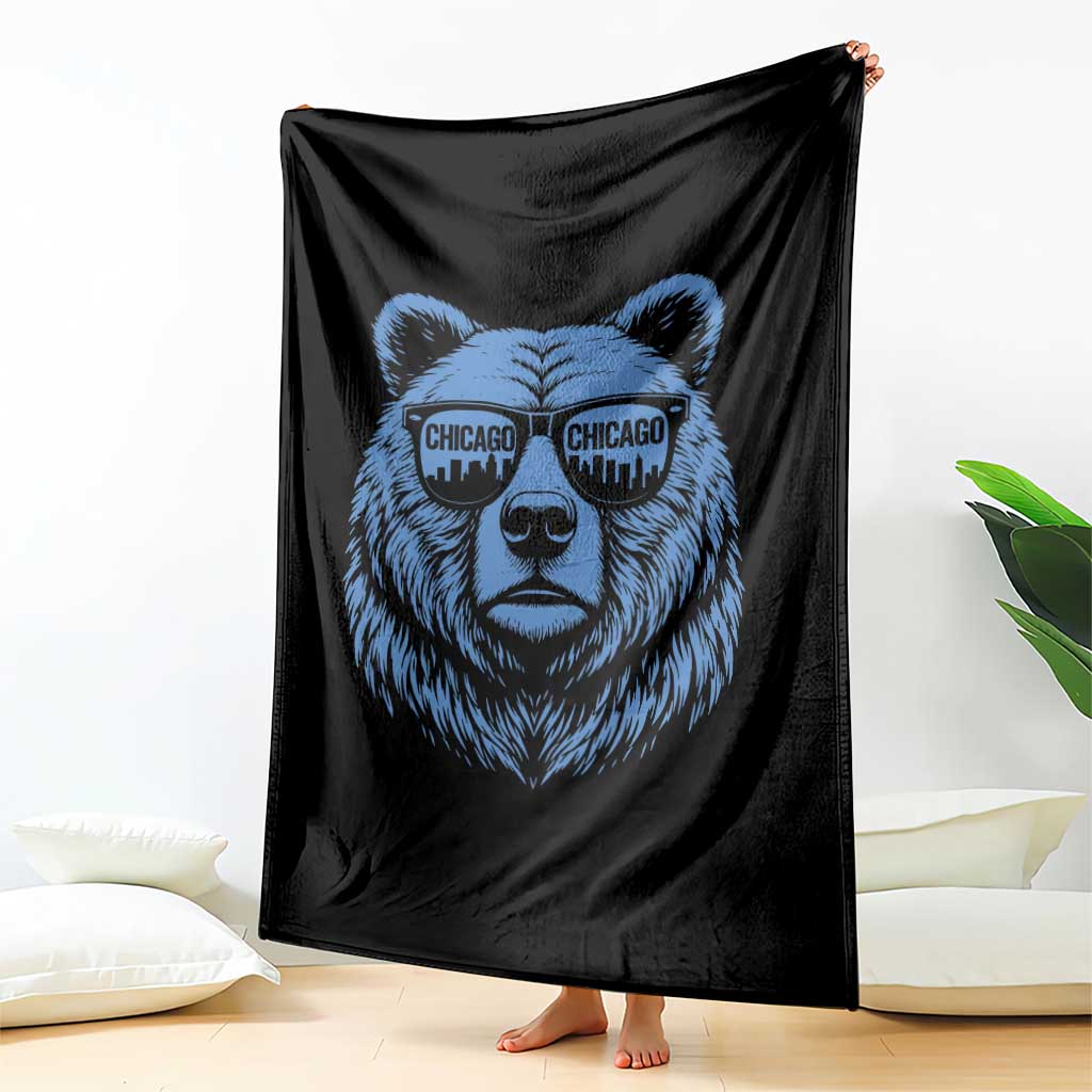Vintage Chicago Throw Blanket Cub With Sunglasses Baseball Fans TS10 Print Your Wear