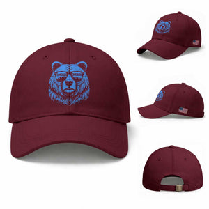 Vintage Chicago Baseball Cap Cub With Sunglasses Baseball Fans TS10 Baseball Cap Universal Fit Maroon Print Your Wear