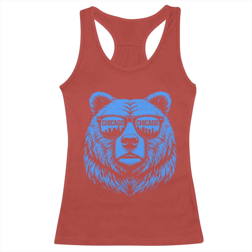 Vintage Chicago Racerback Tank Top Cub With Sunglasses Baseball Fans TS10 Red Print Your Wear