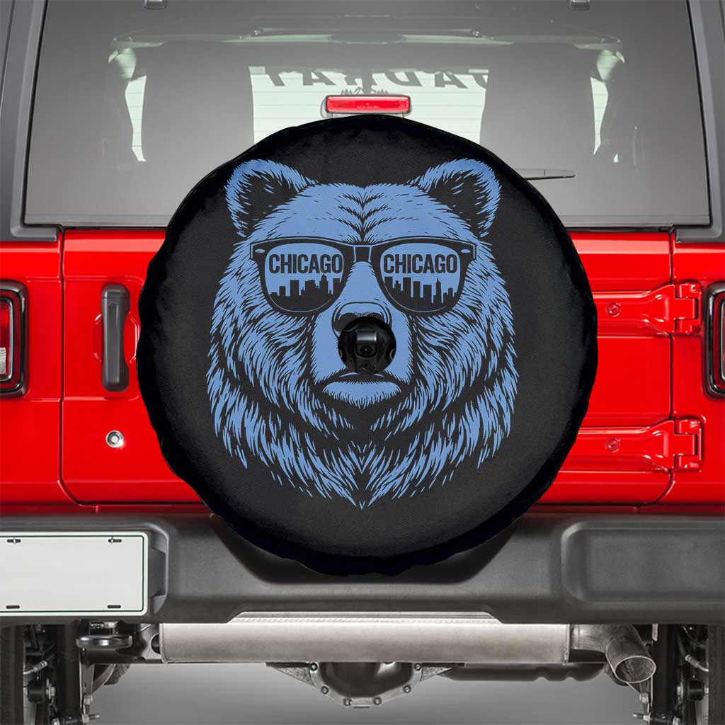 Vintage Chicago Spare Tire Cover Cub With Sunglasses Baseball Fans TS10 Black Print Your Wear