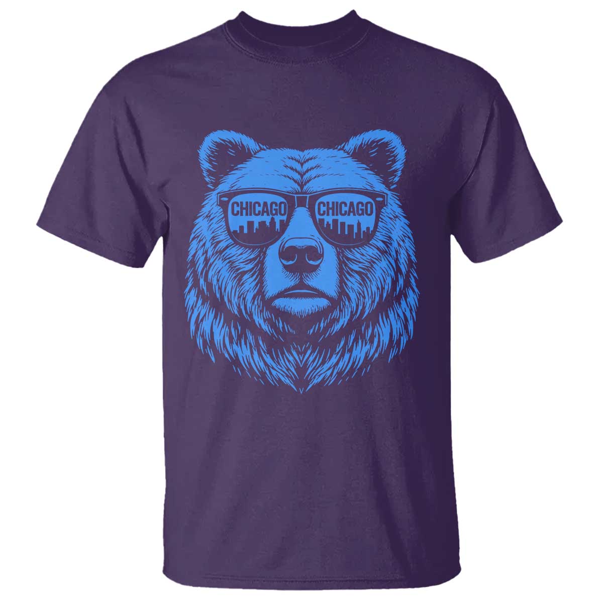 Vintage Chicago T Shirt Cub With Sunglasses Baseball Fans TS10 Purple Print Your Wear