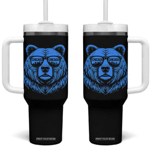 Vintage Chicago Tumbler With Handle Cub With Sunglasses Baseball Fans TS10 One Size: 40 oz Black Print Your Wear