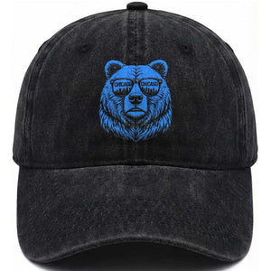 Vintage Chicago Washed Cotton Baseball Cap Cub With Sunglasses Baseball Fans TS10 Print Your Wear