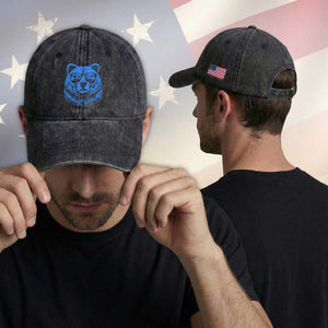 Vintage Chicago Washed Cotton Baseball Cap Cub With Sunglasses Baseball Fans TS10 Print Your Wear