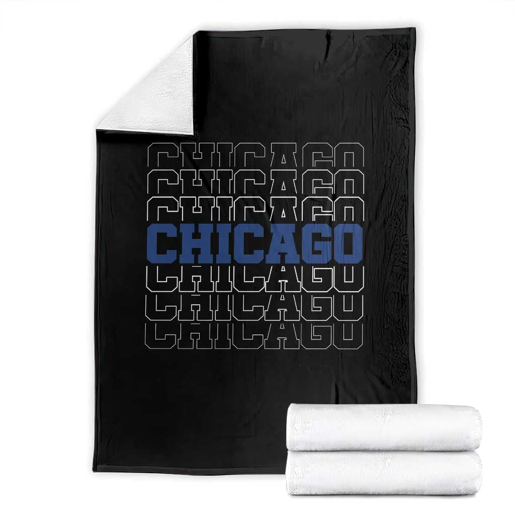Vintage Chicago Graphic Throw Blanket State Pride Baseball Lover TS10 Black Print Your Wear