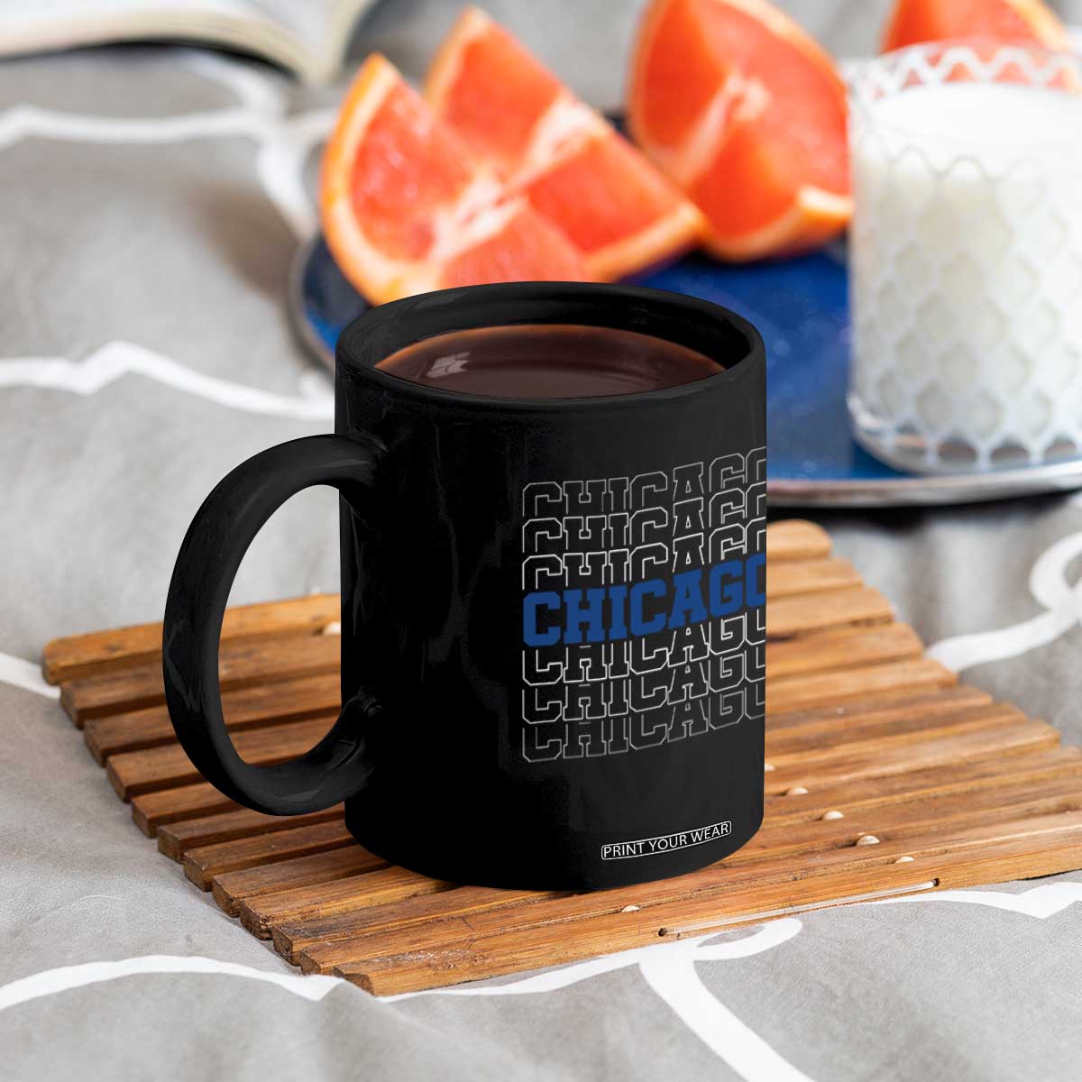 Vintage Chicago Graphic Coffee Mug State Pride Baseball Lover TS10 Print Your Wear