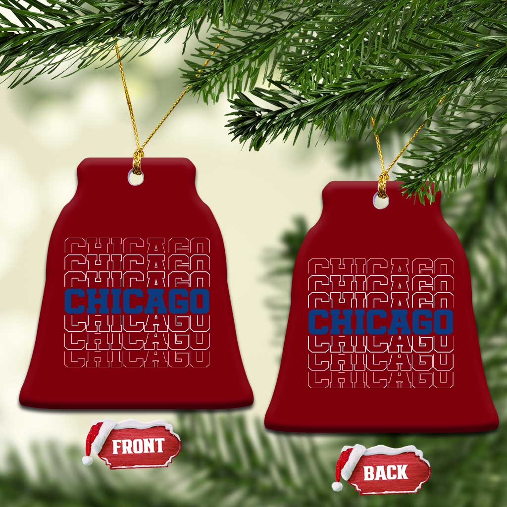 Vintage Chicago Graphic Ceramic Ornament State Pride Baseball Lover TS10 Print Your Wear
