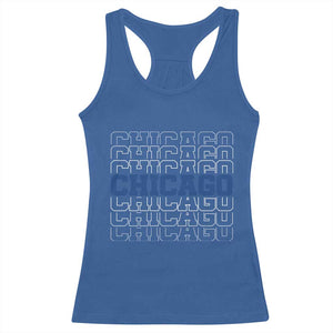 Vintage Chicago Graphic Racerback Tank Top State Pride Baseball Lover TS10 Royal Blue Print Your Wear