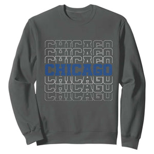 Vintage Chicago Graphic Sweatshirt State Pride Baseball Lover TS10 Dark Heather Print Your Wear