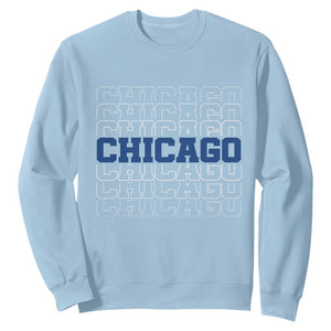 Vintage Chicago Graphic Sweatshirt State Pride Baseball Lover TS10 Light Blue Print Your Wear