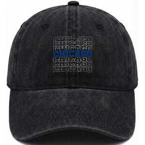Vintage Chicago Graphic Washed Cotton Baseball Cap State Pride Baseball Lover TS10 Print Your Wear