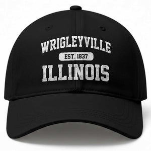 Wrigleyville Illinois Baseball Cap Vintage Chicago Classic Distressed Baseball Fan Gift TS10 Print Your Wear