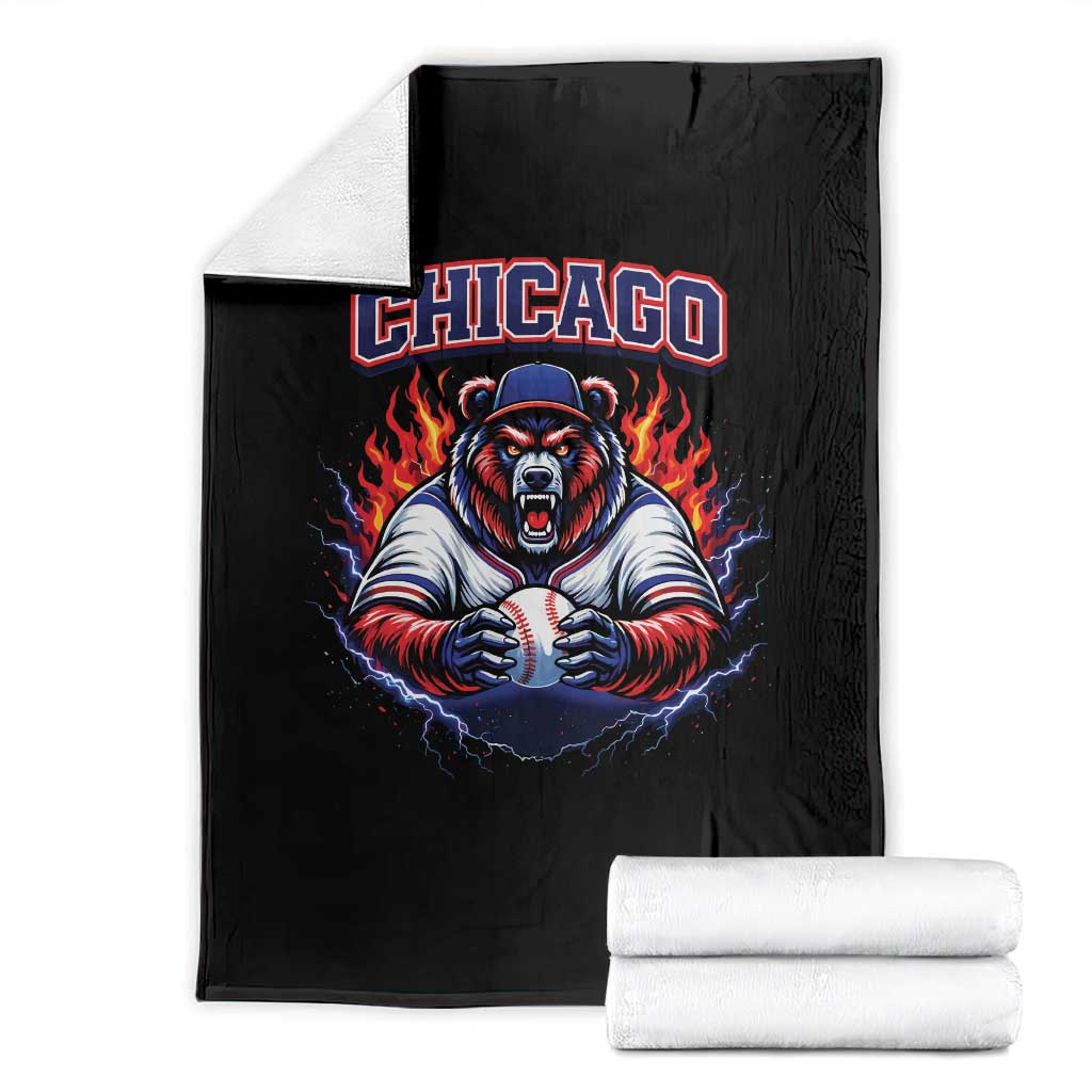 Vintage Chicago Throw Blanket Retro Baseball Fans TS10 Black Print Your Wear