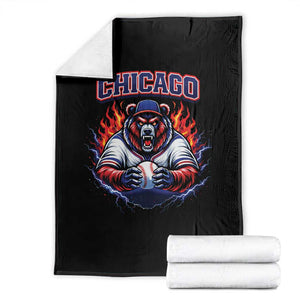 Vintage Chicago Throw Blanket Retro Baseball Fans TS10 Black Print Your Wear