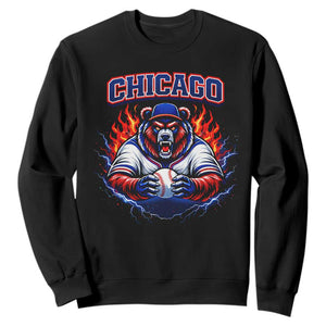 Vintage Chicago Sweatshirt Retro Baseball Fans TS10 Black Print Your Wear